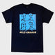'A Band Called Mild Orange' T-Shirt (Black / Light Blue / Pastel Yellow)
